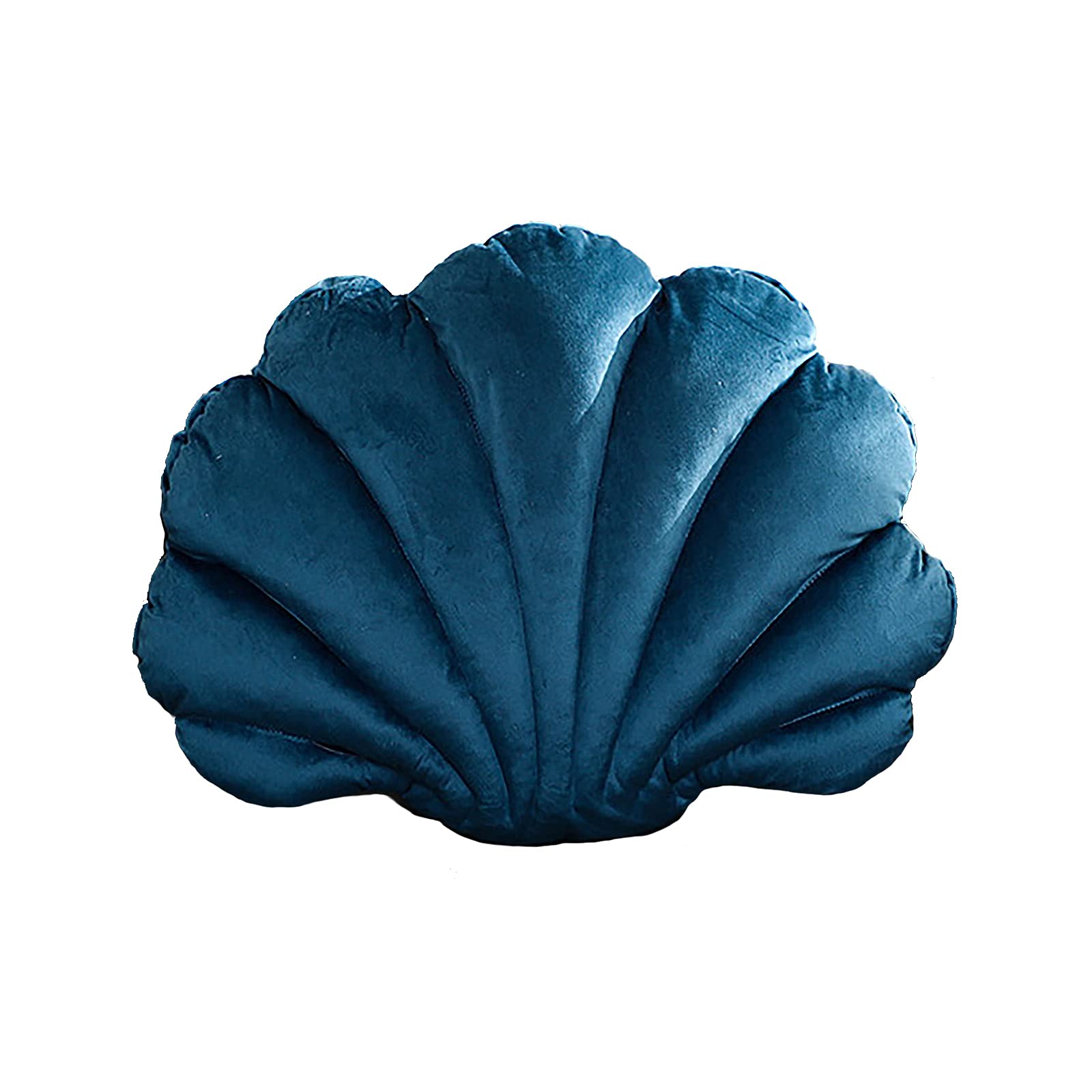 RESOYE Seashell Pillow, Blue Velvet Seashell Throw Pillow, Sea Shell Shaped  Throw Pillow Decorative Pillows for Bed Couch Home Office Car Decor