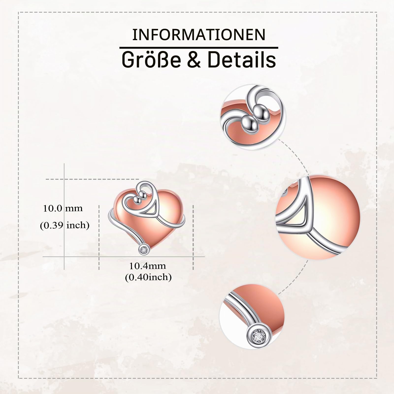 Stethoskop Ohrringe 925 Sterling Silber Stethoskop Herz Ohrstecker Pflege Schmuck Geschenke für Frauen Krankenpflege Arzt Medizinstudent Abschluss Geschenk