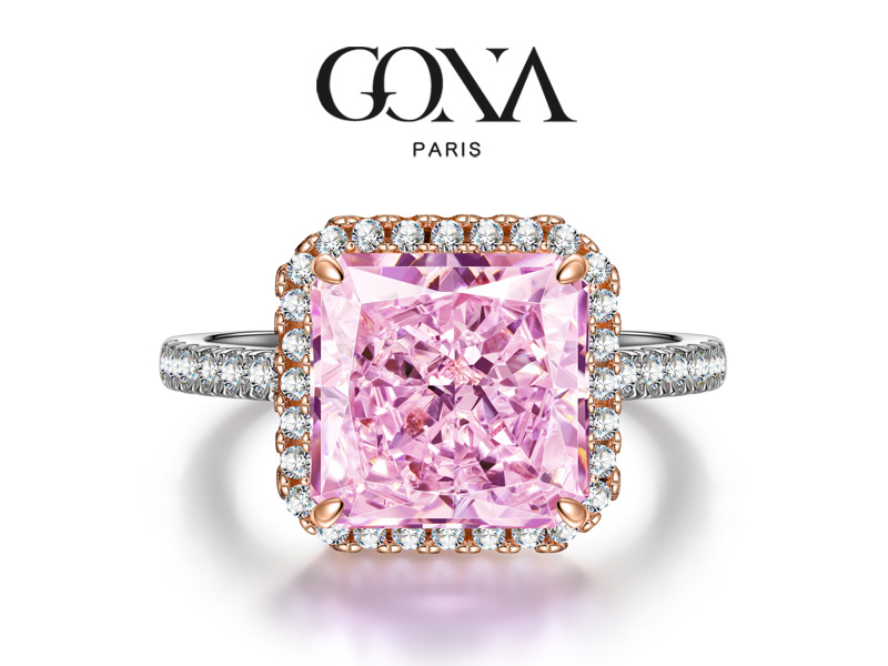 Amazon.com: GONA 5CT Pink Diamond Ring Anniversary For Women VVS