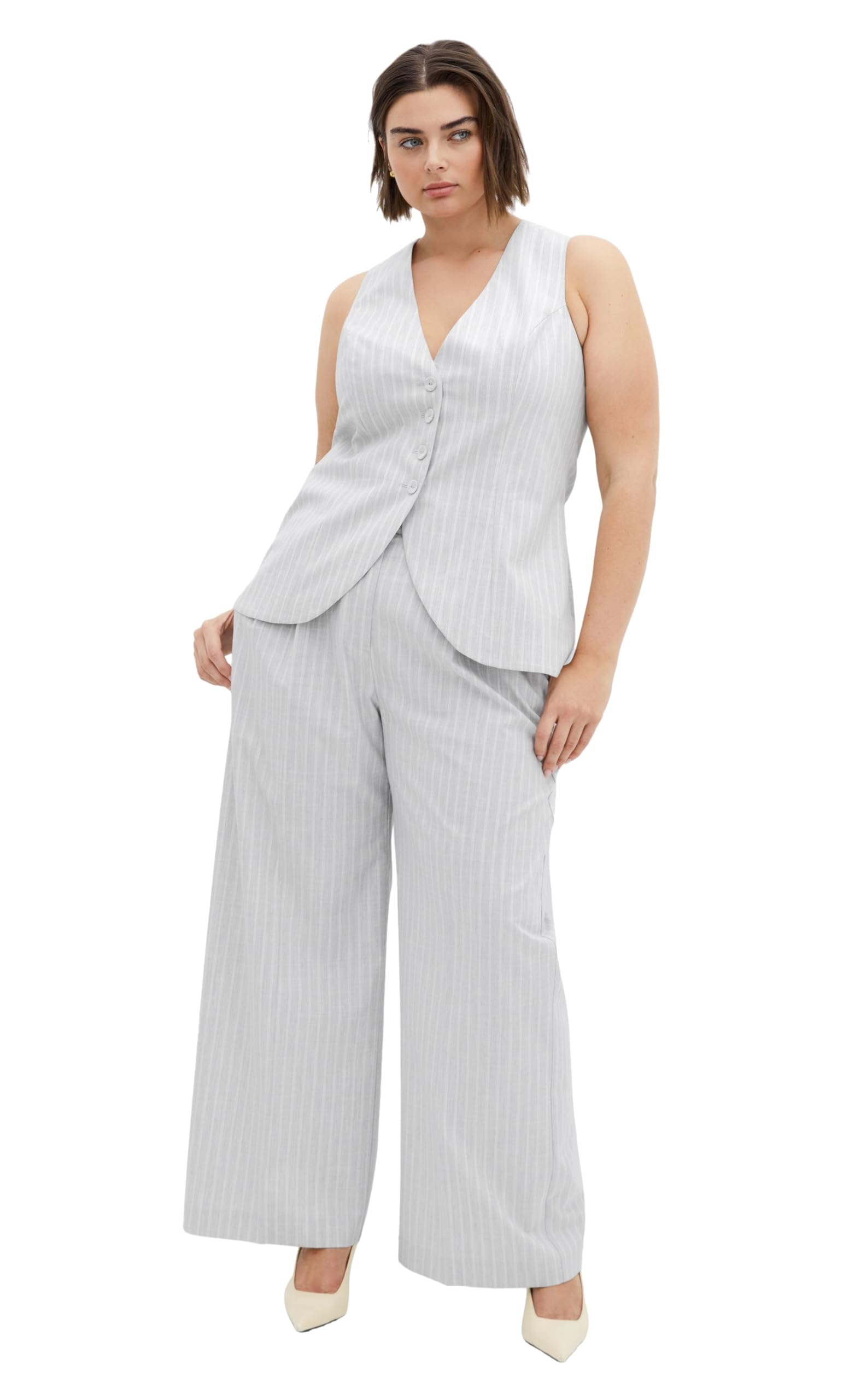 City Chic Womens Plus Size Vest - Jaz Print
