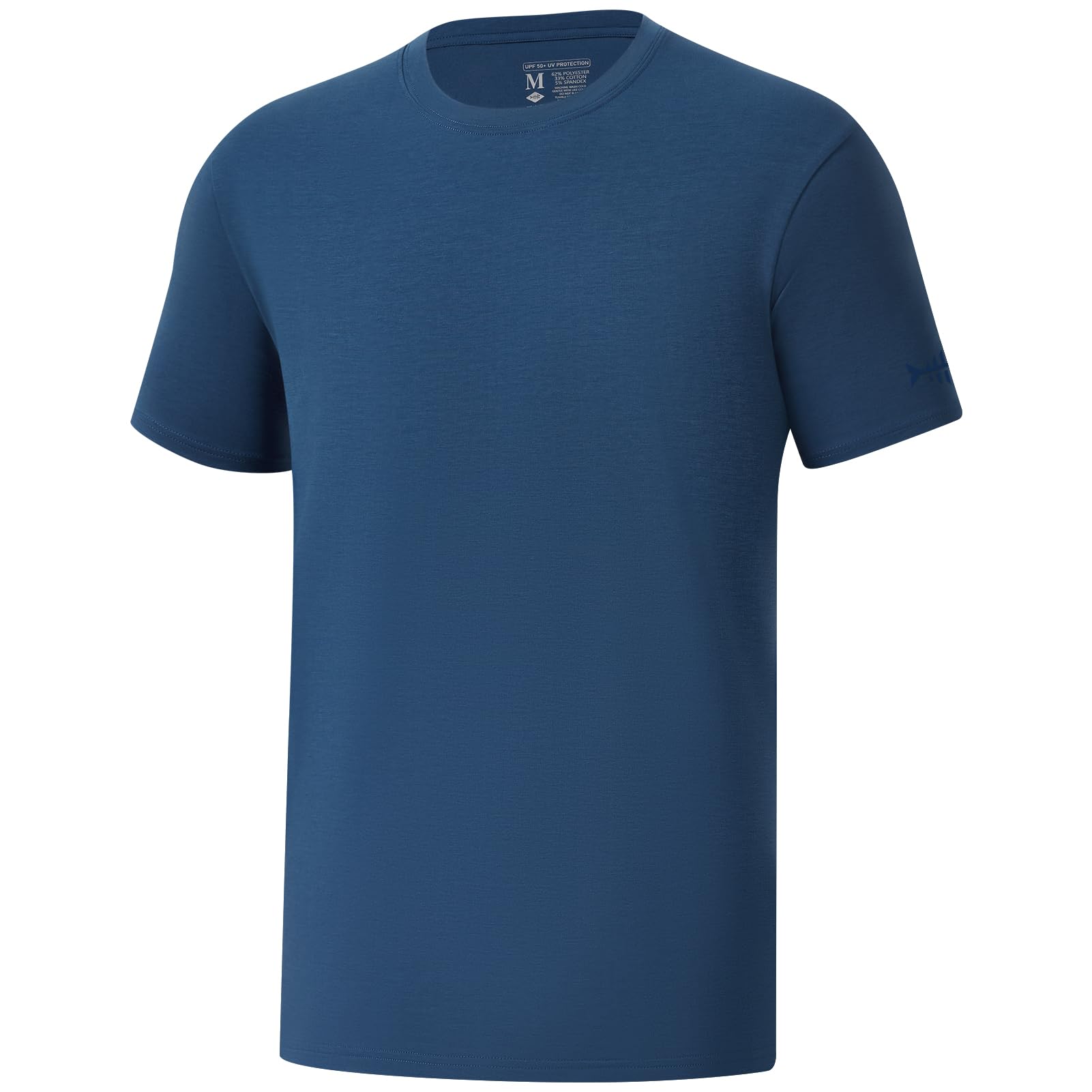 BASSDASH Men’s Ultra Soft Cotton Blend UPF 50+ Sun Protection T-Shirt Short Sleeve Lightweight Cooling Casual Basic Tee