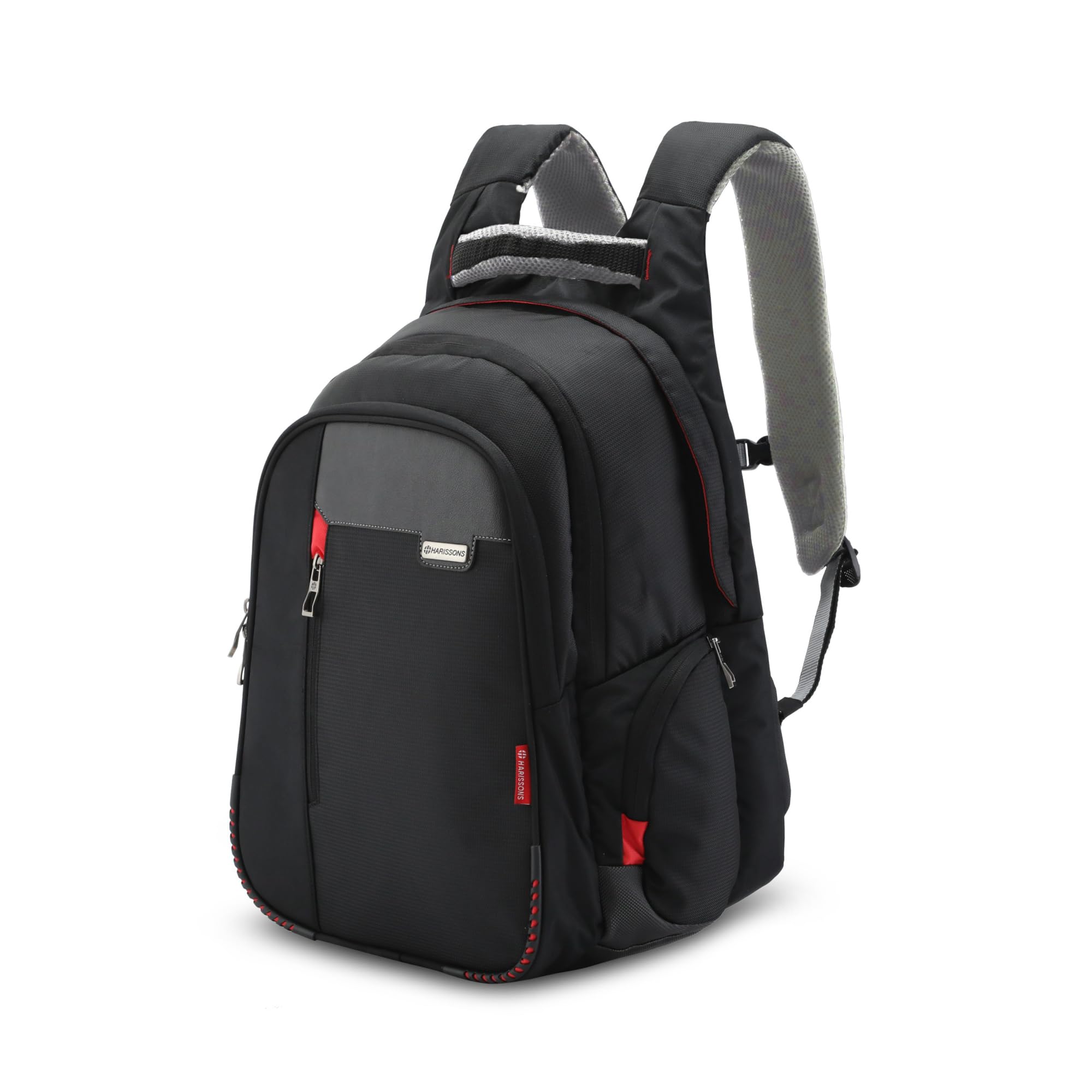 HARISSONS Sirius Travel Laptop Backpack | 45L | Fits 15.6” Laptop | Heavy-Duty Build | USB & Audio Port, Multi-Level Organizer, Trolley Sleeve | Work, Travel & College