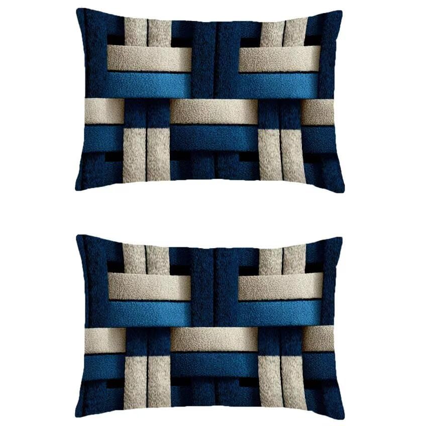 Housse de coussin imperméable 80x100cm en lin pour salon de jardin