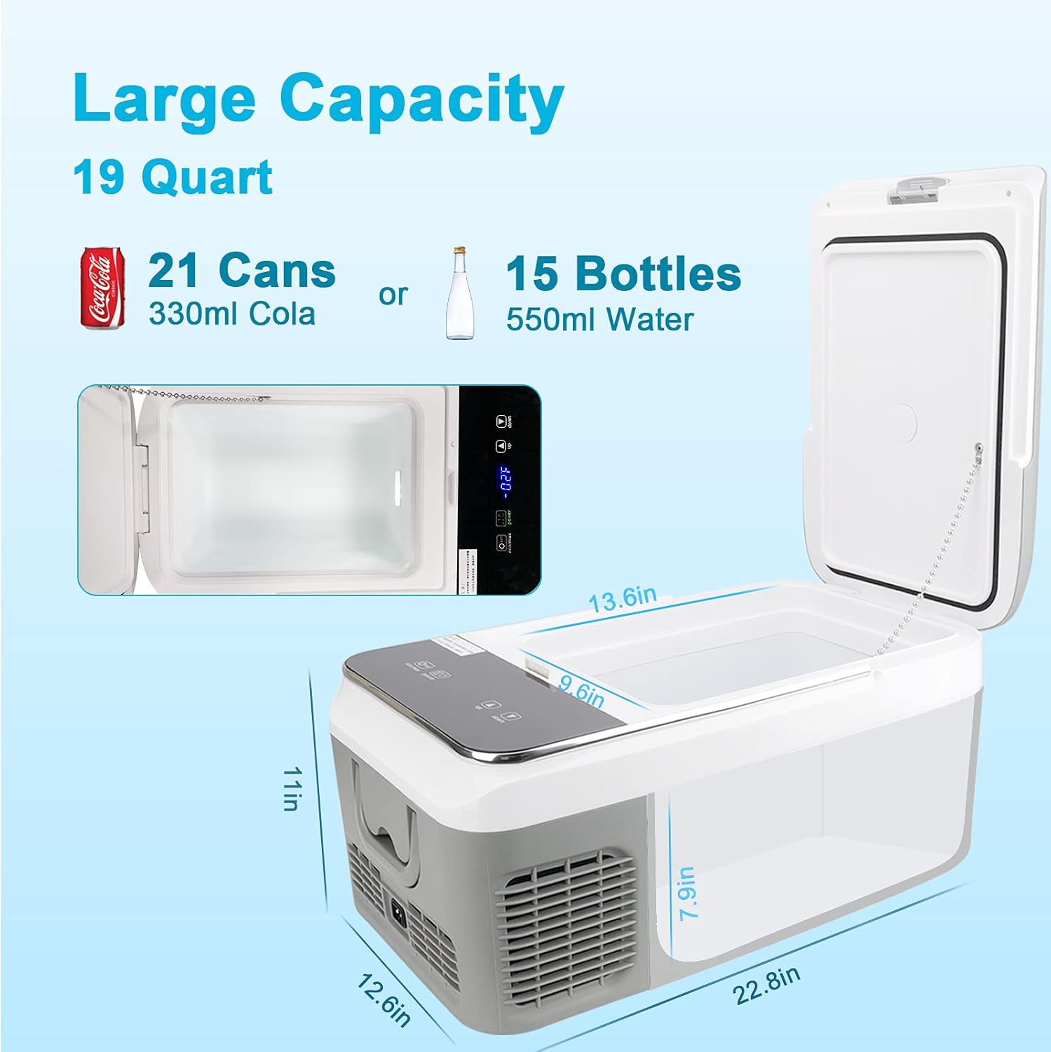 Buy AUTOOMMO 12 Volt Refrigerator 19 Quarts Car Refrigerator (4℉50