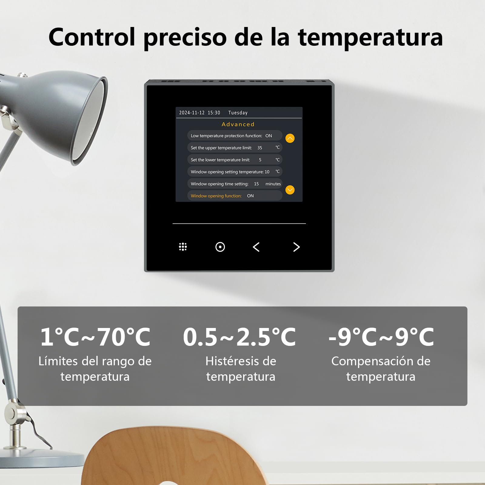 KETOTEK Termostato WiFi 3A para calefacción de agua y caldera de gas, termostato programable inteligente compatible con Alexa, Smart Life/Tuya App