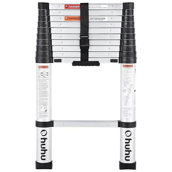 Buy Ohuhu 10.5 FT Aluminum Telescoping Ladder, OneButton Retraction