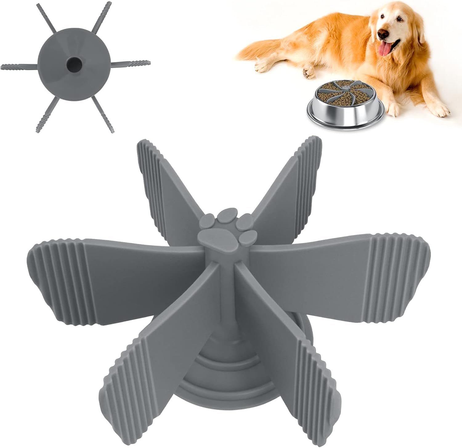 HAPAW Slow Feeder for Dog Bowls, Slow Feeder Dog Bowls Insert with Strong Suction Cup for Small Medium Large Size Dog or Cat, Turn a Dog…