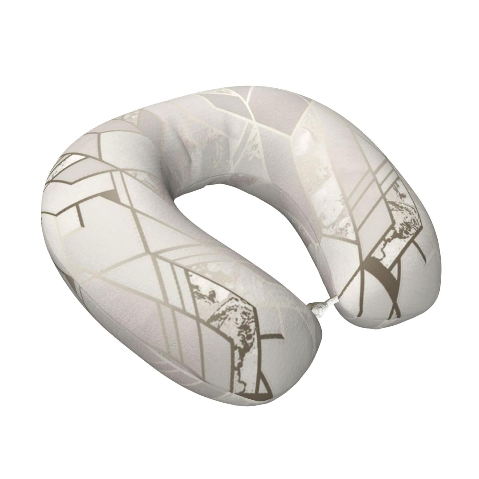 LKYMOH Rose Gold Marble Background, Travel Neck Pillow U-Shaped Memory Neck Support Soft Comfortable With Washable Cover For Airplane Car Traveling and Office