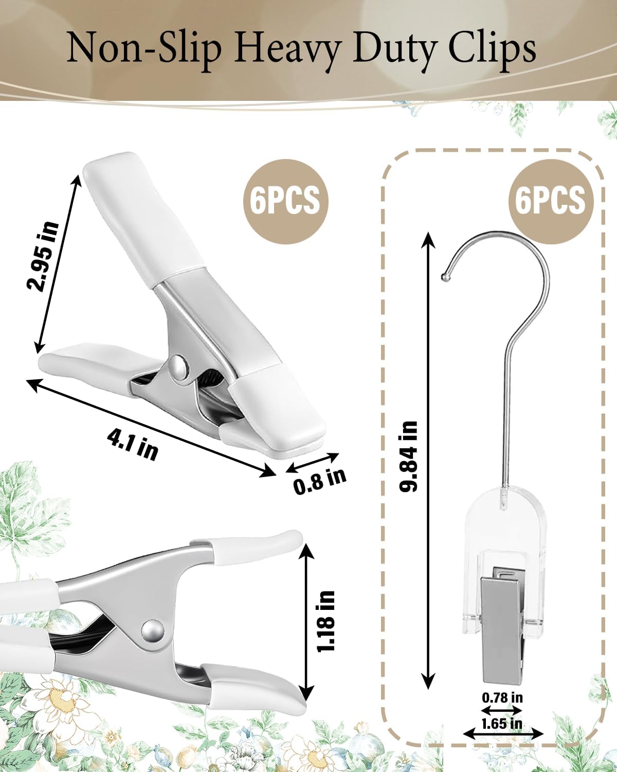 12 Pcs Dress Clips & Accessories Hanging Clips Non-Slip Heavy Duty Clothing Clamps, Strong Grip Fitting Clip for Wedding Dress Fitting, Veil Display, Fashion Designer & Wedding Photographer