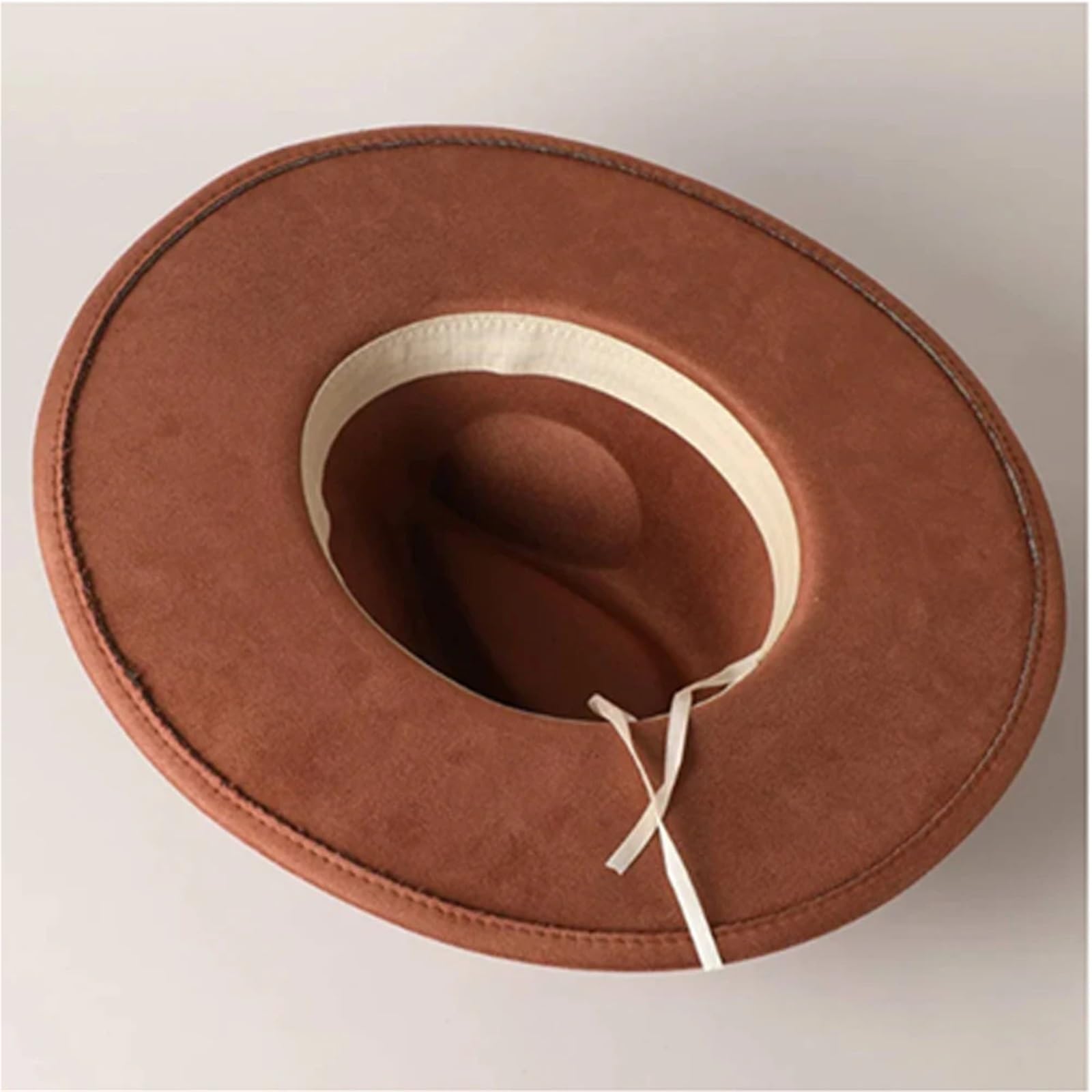 Cappello da donna in pelle scamosciata colorata, a tesa larga, da 9,5 cm, da uomo, da jazz, da cowboy