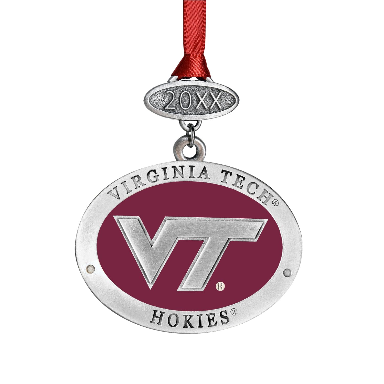 Virginia Tech Class of 2026 Ornament | Graduation Gift | Hand-Sculpted Christmas Tree Ornament | Intricately Crafted Metal Pewter Alma Mater Inlay by Heritage Pewter