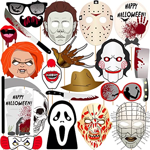 Halloween Photo Booth Props Kit - Pack of 22 | Halloween Picture Props for Halloween Party Decorations | Halloween Photo Props, Halloween Decorations | Halloween Selfie Props, Halloween Theme Birthday Halloween Photo Booth Props Kit - Pack of 22 | Halloween Picture Props for Halloween Party Decorations | Halloween Photo Props, Halloween Decorations | Halloween Selfie Props, Halloween Theme Birthday
