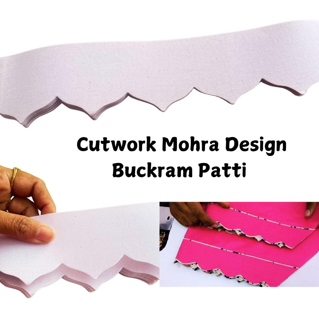 Artonezt Set of 3 Buckram Iron on Fusible Interlining Roll Canvas Cotton Bukram for Salwar, Pant Plazzo, Collar, Sleeves, Fancy Gala Neck Pasting Fusing for Sewing, Tailoring, Boutique 2