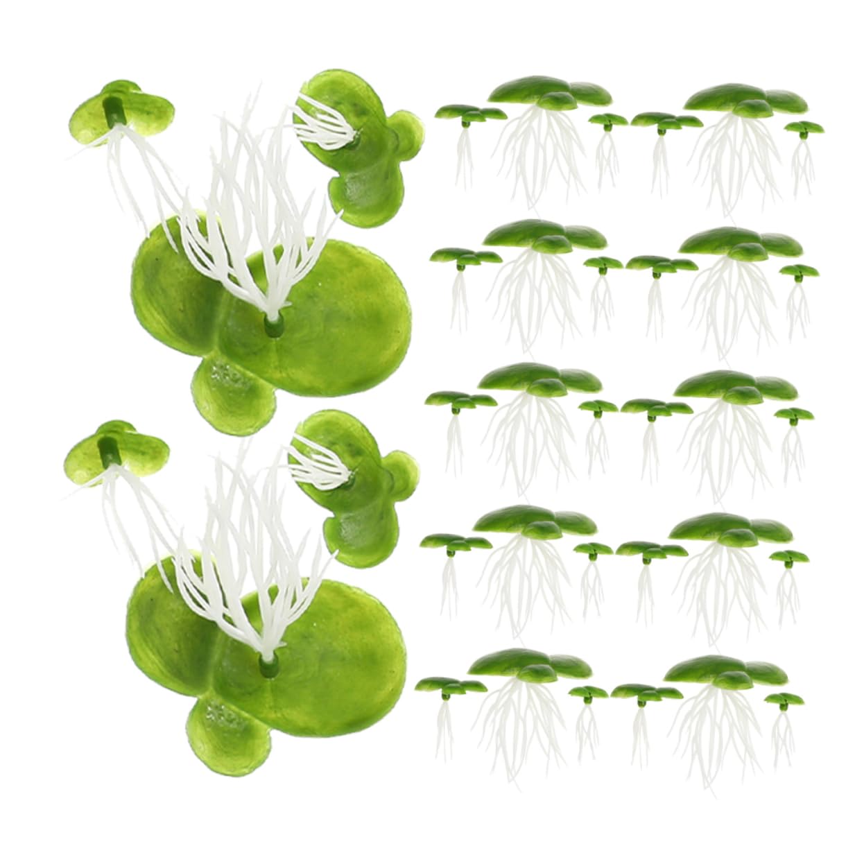 BESPORTBLE 5ensembles Décoration De Réservoir Aquatique De Plantes Flottantes Artificielles Imitation Lentilles Eau pour Aquarium Et Étang Ornement Naturel pour Poisson