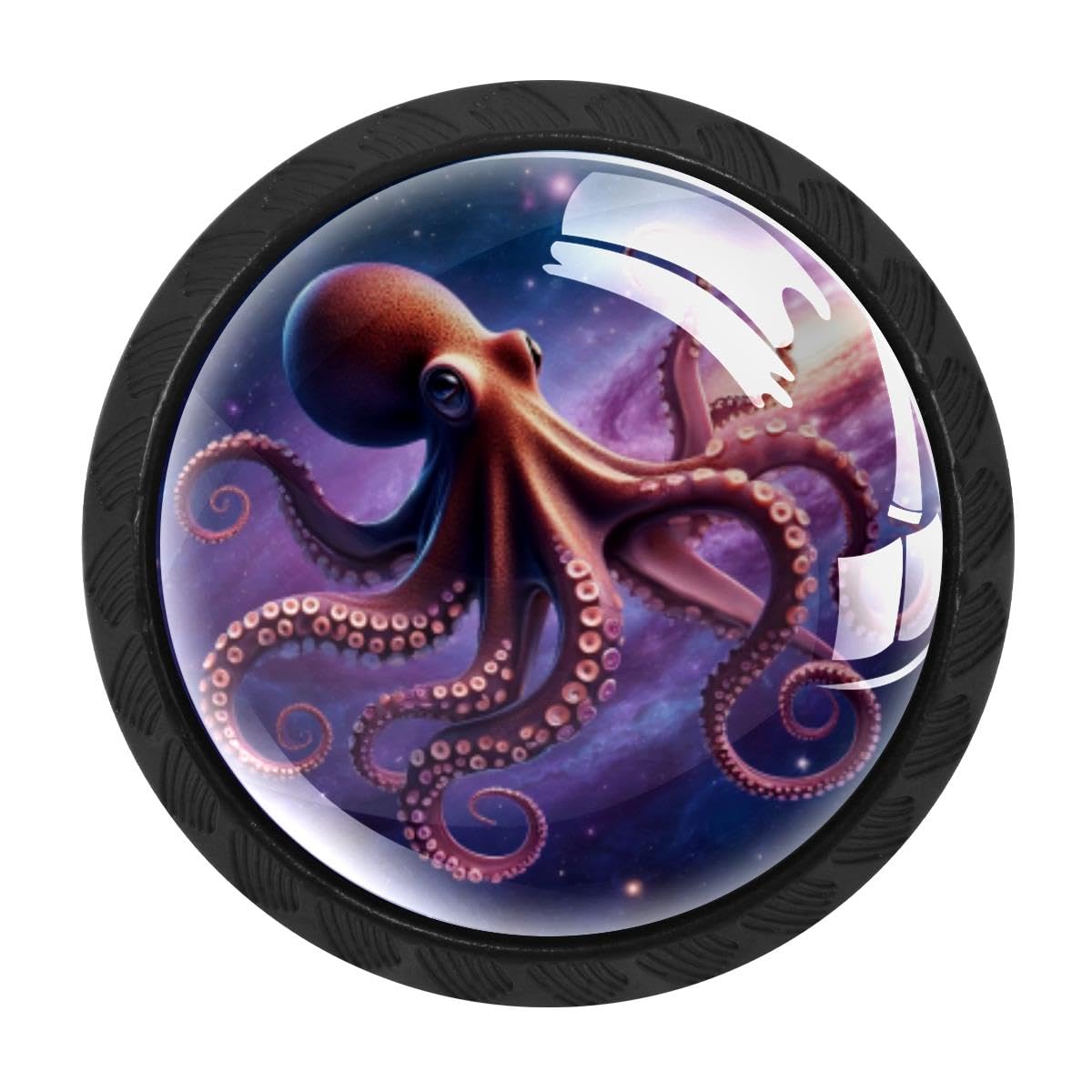 Heoeh Multi 5 4 Pcs Kitchen Cabinet Knobs, Galaxy Octopus Drawer Knobs Dresser Handles