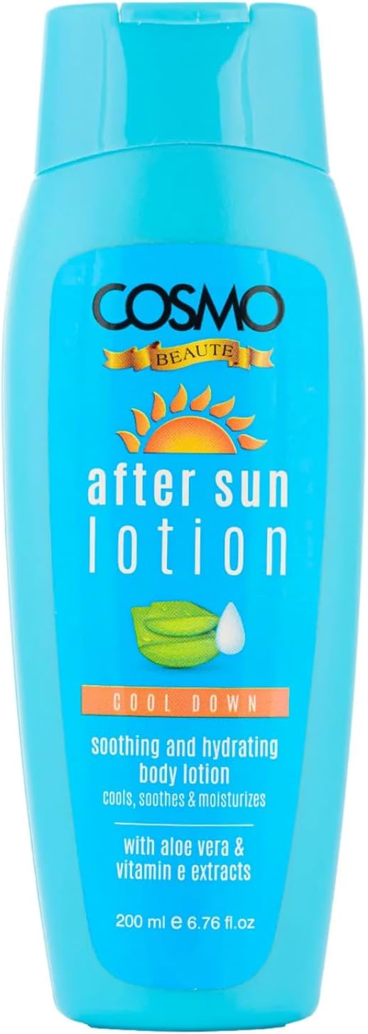 CD COSMO DESIGNS Beaute After Sun Cool Down Body Lotion 200ml, Soothing & Hydrating, With Aloe Vera & Vitamin E Extracts, Unisex