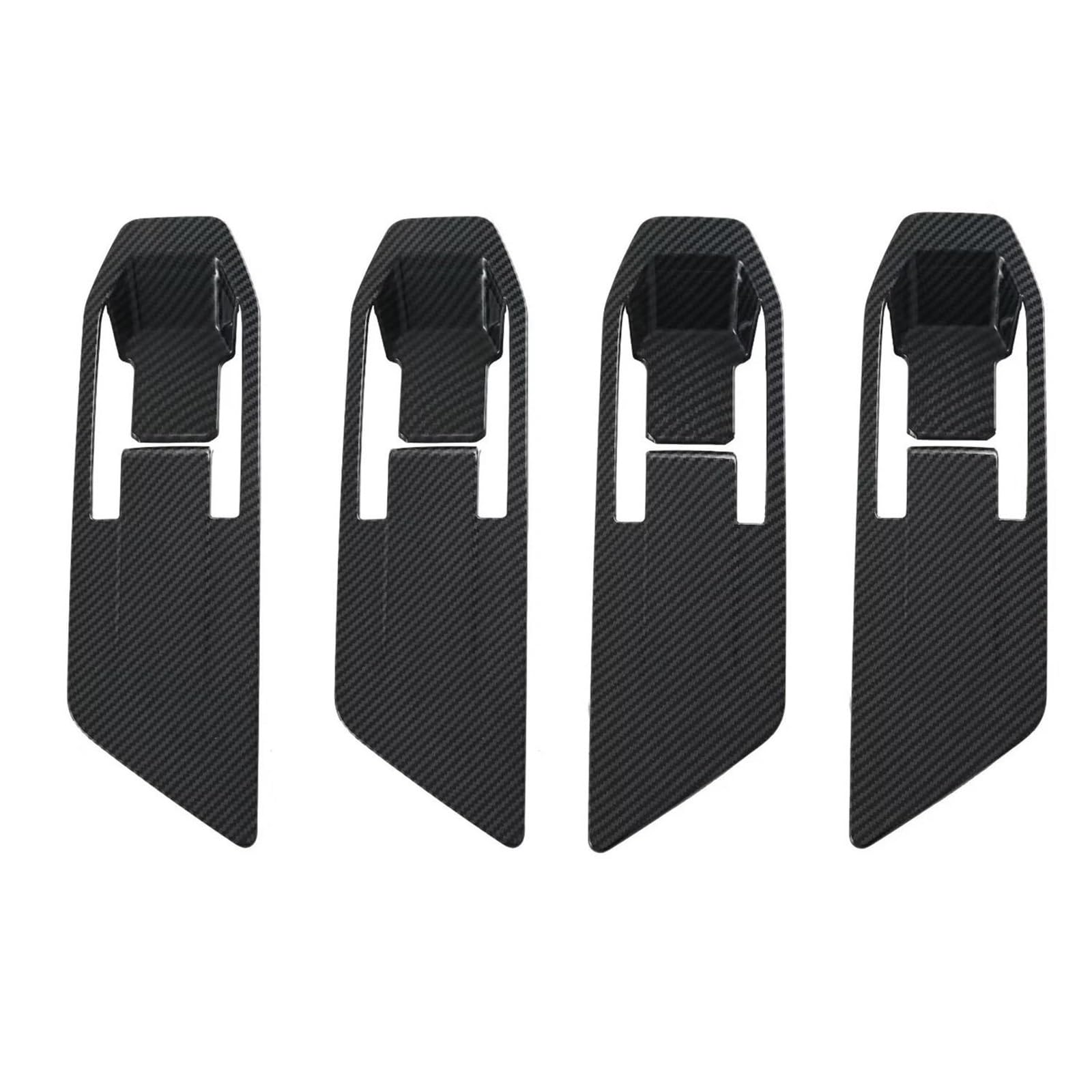CLVCCZTZGW Carbon Fiber Interior Mouldings Accessories Car Inside Inner Door Handle Bowl Cover Trim for Mitsubishi for Triton L200 2023 2024