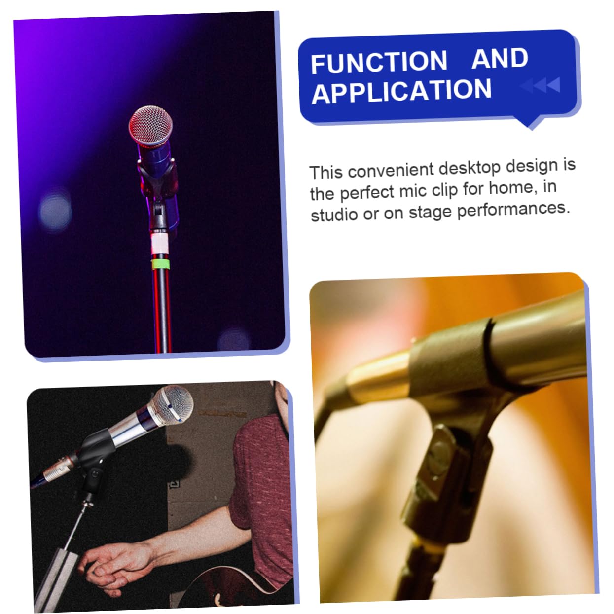 LIFKOME 2Sets Adjustable Microphone Brackets Flexible Mic Holder for Broadcasting Podcasting and Recording Practical Design for Home and Stage Use