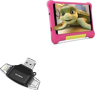 BoxWave Smart Gadget Compatible with Coolfan Android 10 Go Tablet TK706 (7 in) - AllReader SD Card Reader, microSD Card Reader SD Compact USB - Jet Black
