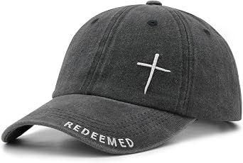 Cross Jesus Hat with Gifts Box, Embroidered Religious Baseball Cap, Christian Gifts for Men Women