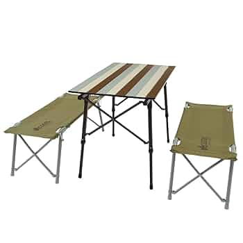 ロゴス　グランベーシック丸洗いテーブル　オートレッグベンチ2✖️２脚 ロゴス グランベーシック丸洗いテーブル オートレッグベンチ2