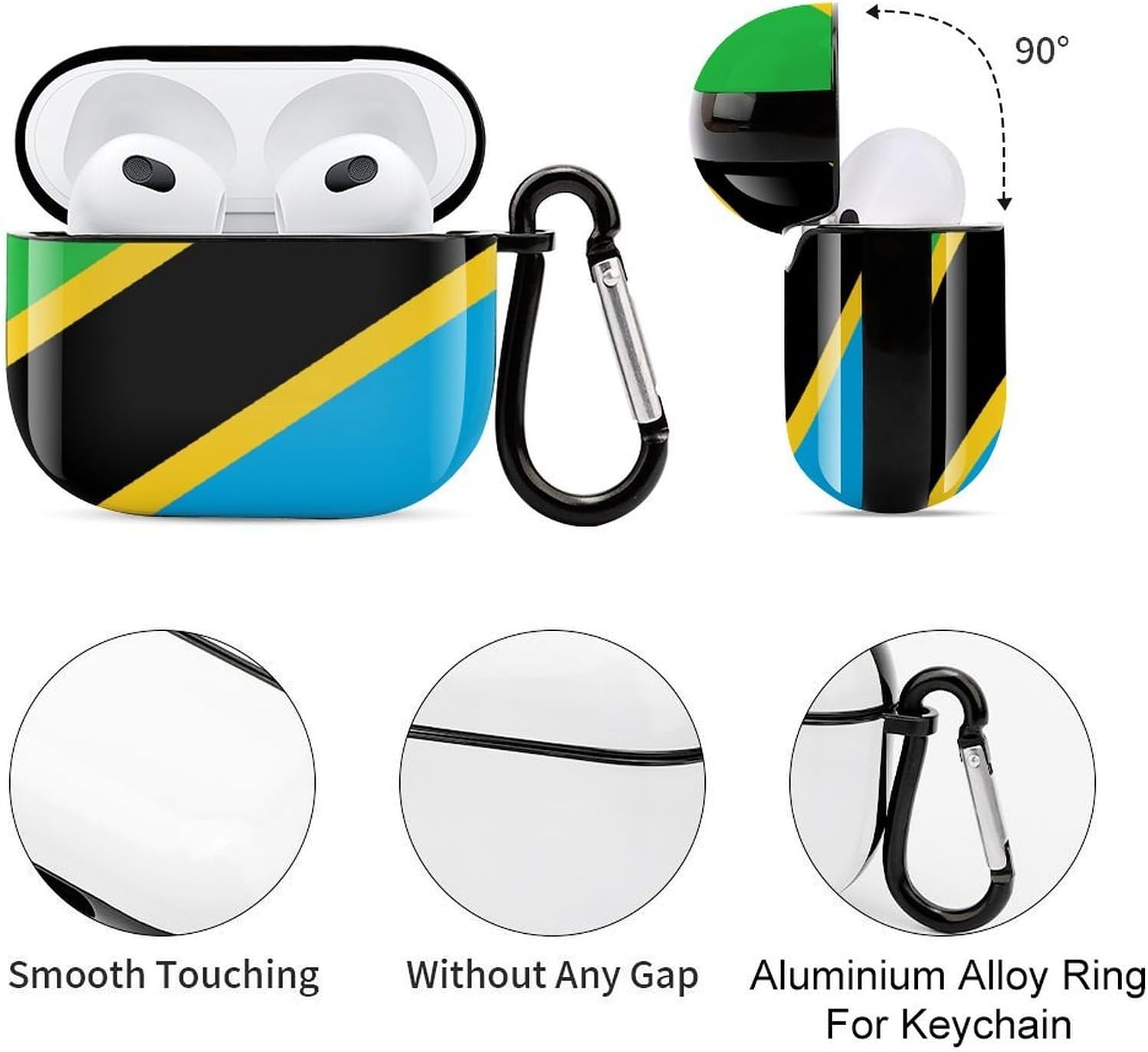Flag of Tanzania Cute Earbud Case Shockproof Headphone Cases image 5