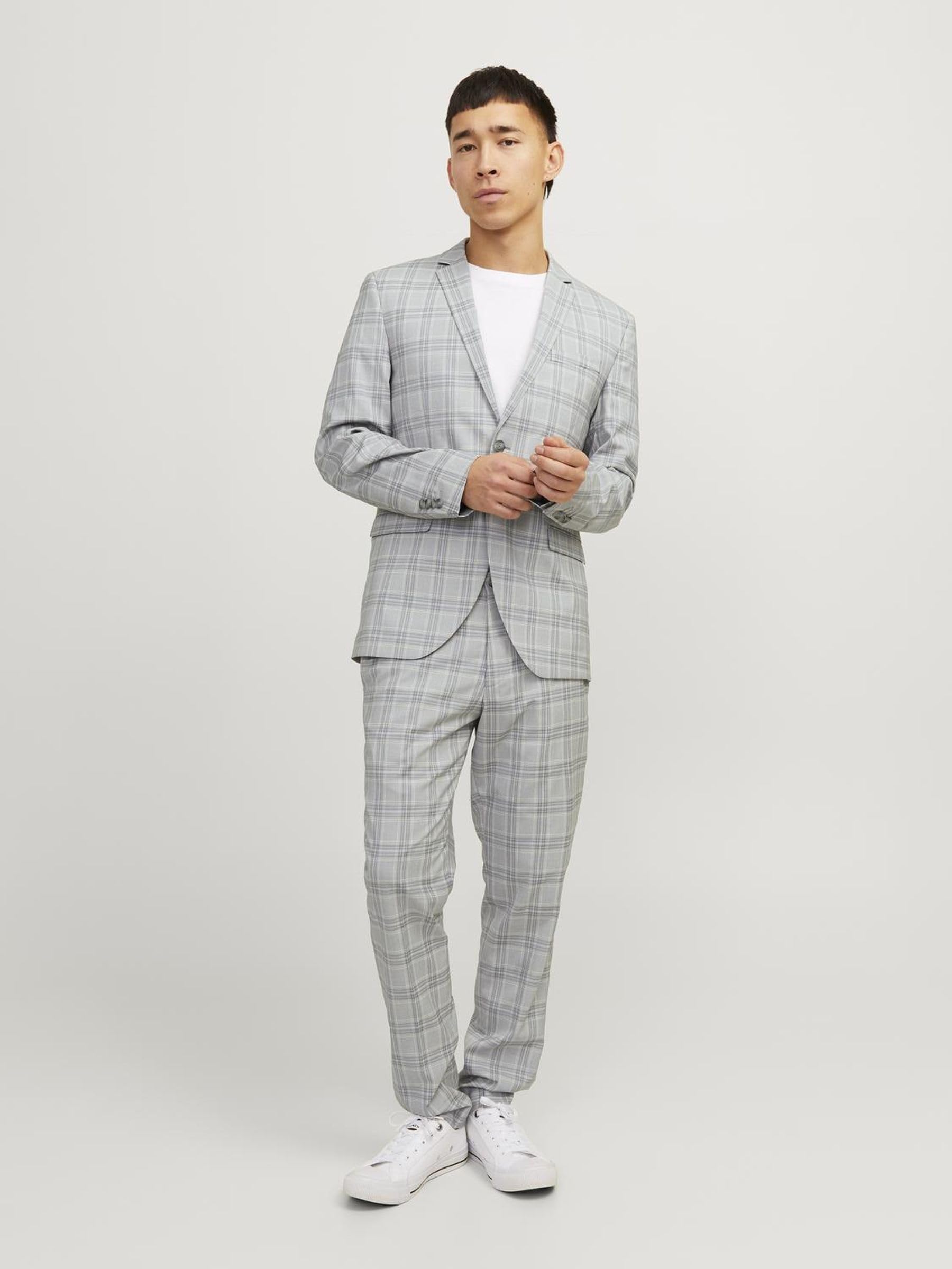 JACK & JONES Garnitur Mężczyźni Jprfranco Check Suit Sn
