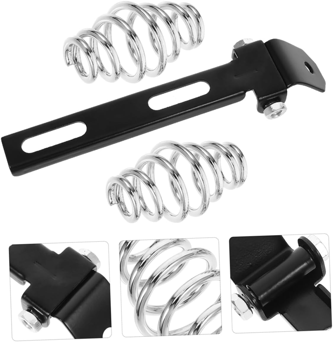 Motorcycle Seat Brackets with Springs, Iron Cushion Support 2 Sets
