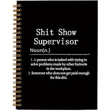 OXW Funny Notebooks for Work, Gag Sarcastic Gifts for Women Men, Funny Novelty Gifts for Boss Coworkers Employee Adults Friends, Black Notebook for Work, Journals for Writing5.5"x8.3"