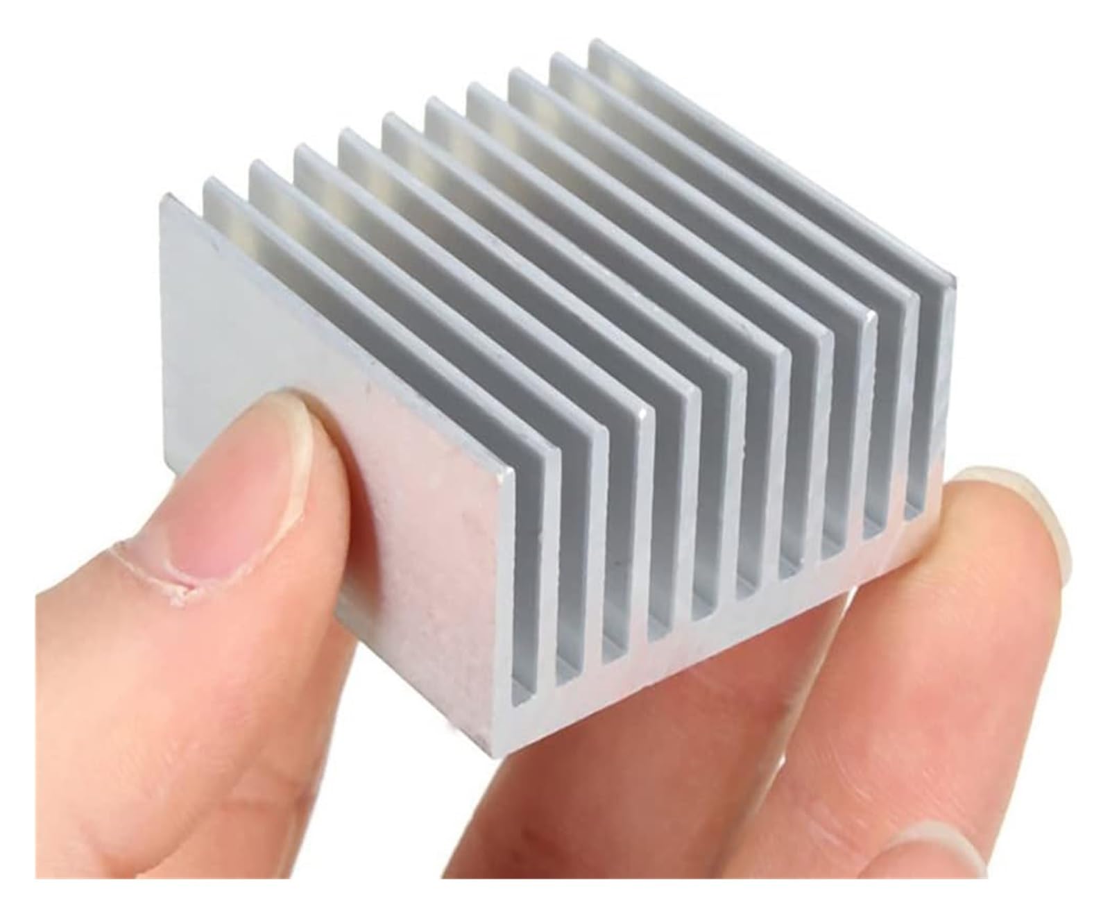 Para radiadores de chip radiadores de aluminio Disipador de calor de aluminio de 5 piezas de 40 x 40 x 20 mm, disipador de calor for refrigeración de RAM LED con chip electrónico(Comes With 3m Tape)