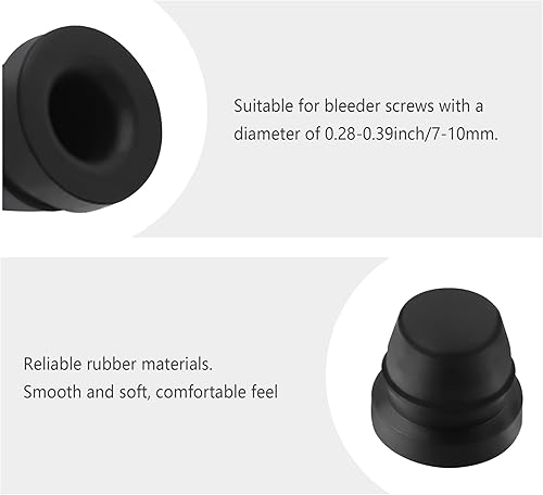 Miniatura 3 de 18 tapas de purga de freno de disco de automóvil, tapas de goma impermeables a prueba de polvo, tapas de ajuste universal Zerk, accesorios de