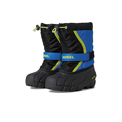 SOREL Kids Flurry (Toddler/Little Kid/Big Kid) Kids Shoes Black/Super Blue