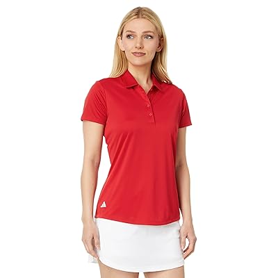 adidas Golf Performance Solid Short Sleeve Golf Polo Shirt Women