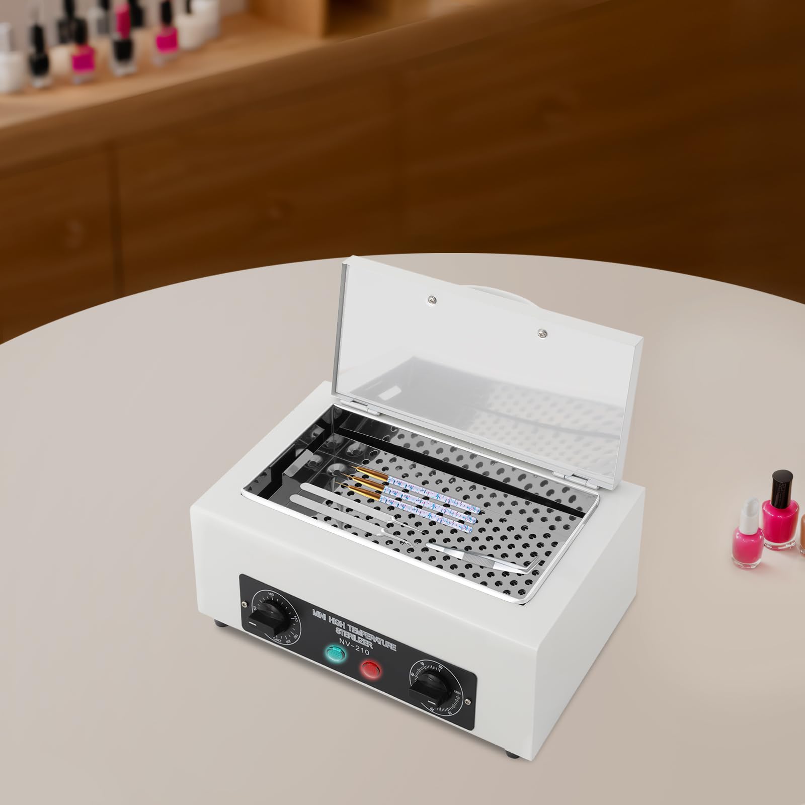 200 Grad Autoklav Hochtemperatur-Sterilisator-Nagel-Werkzeug-Sterilisator, Kleine Sterilisatoren für Tattoo Pediküre Studios Friseur Nagelstudios