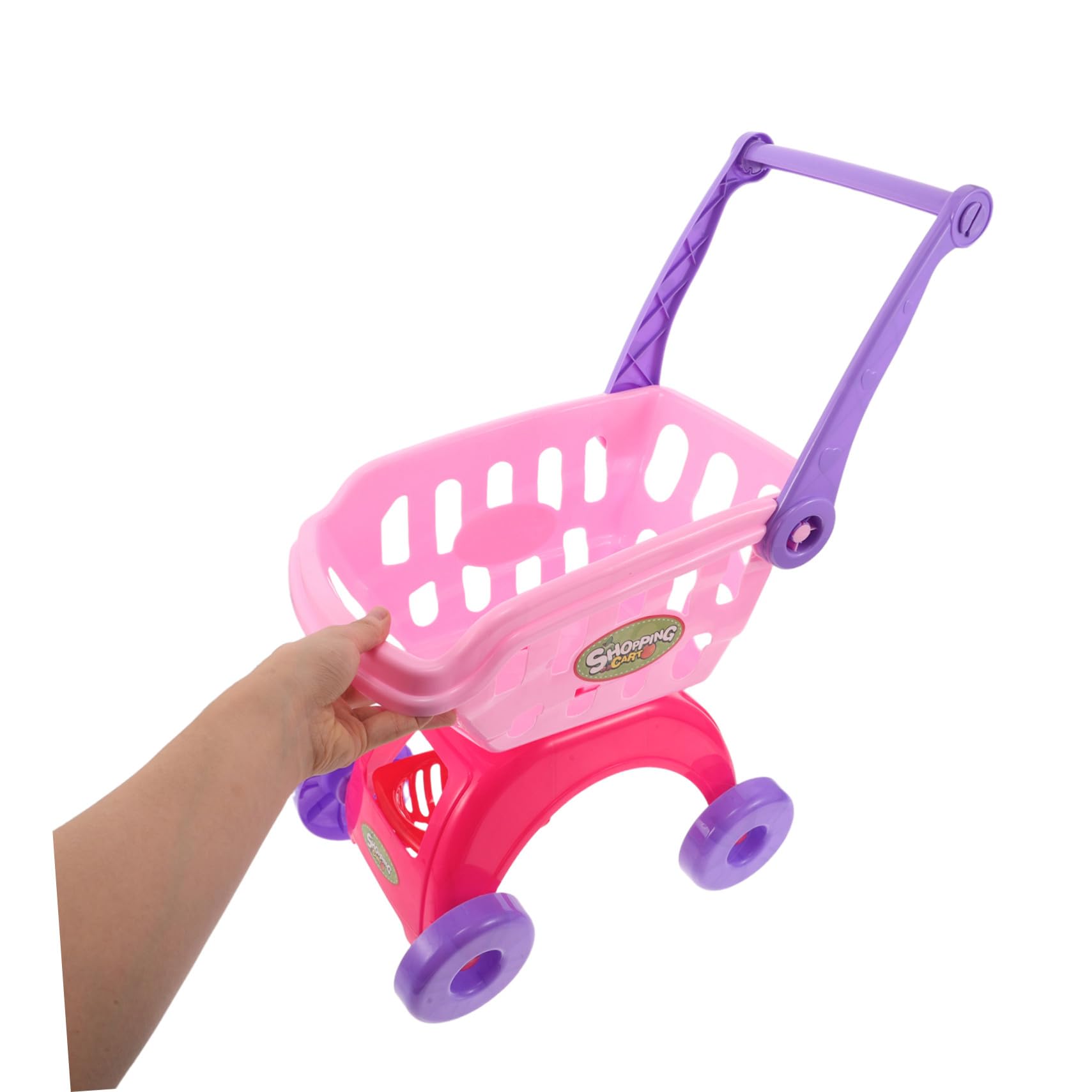 WOONEKY Carrello Giocattolo Mini Supermercato Simulazione Trolley Spingibile per Gioco di Ruolo Educativo con Dimensioni Adatte Mani Piccole per Gioco di Gruppo e Famiglia