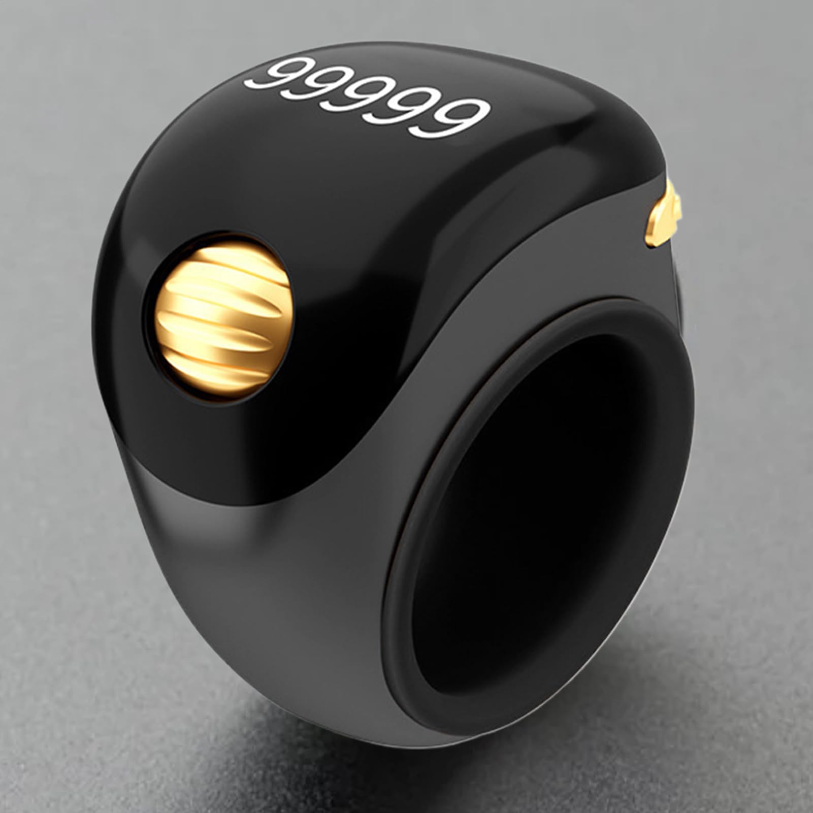 Fingerzähler, Finger Counter Clicker, 5 Ziffern Finger Counter Clicker Ring mit elektronischem Display, Tragbares Gebetszählwerkzeug, rotierende Digitale Tasbeeh für Meditation, Entspannung,