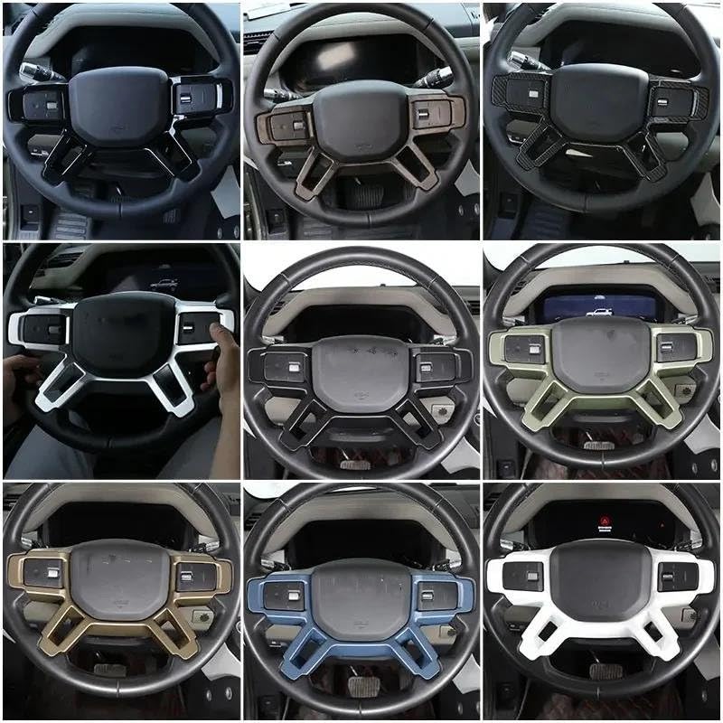 DIYUCAR ABS Auto Stuurwiel Decoratie Frame Cover Trim Voor LR Defender