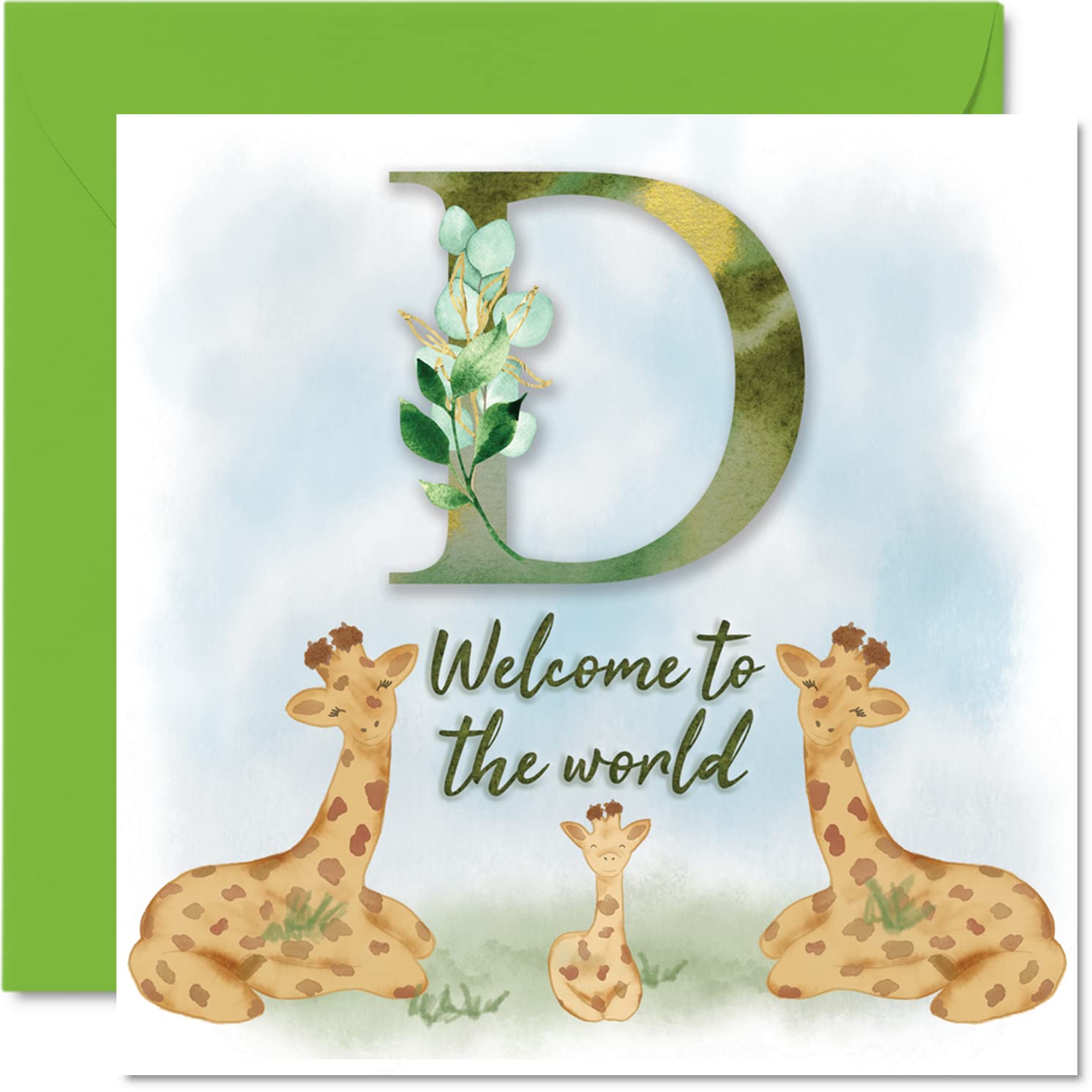 New Baby Card Unisex, Welcome to the world D