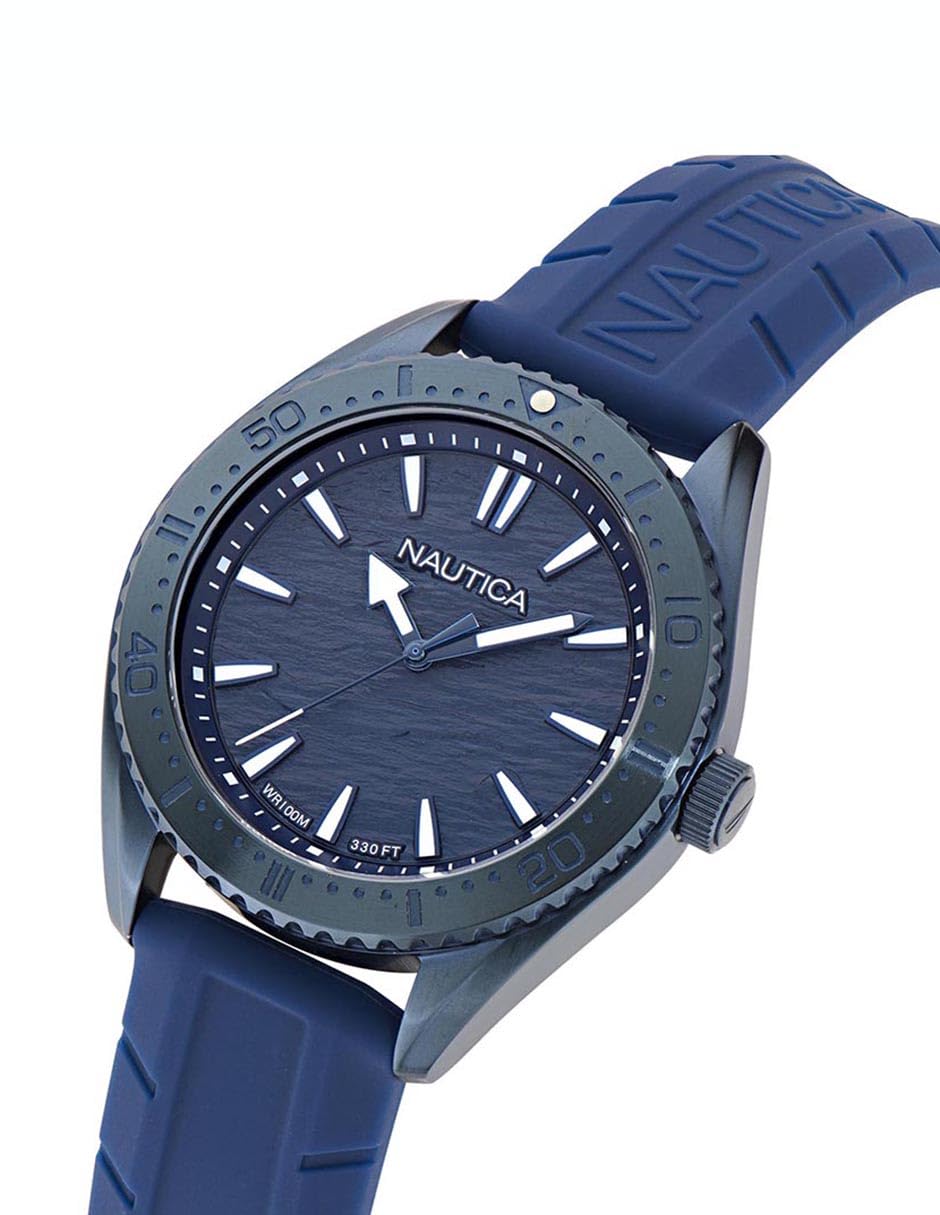 Nautica NCT Windward NAPWWS604 - Reloj de Pulsera de Silicona Azul para Hombre