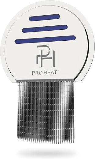 Ph Pro Heat Liendrera Profesional para Piojos y Liendres - Lendrera Antipiojos Infantil - Peine para Eliminar Liendres y Piojos.