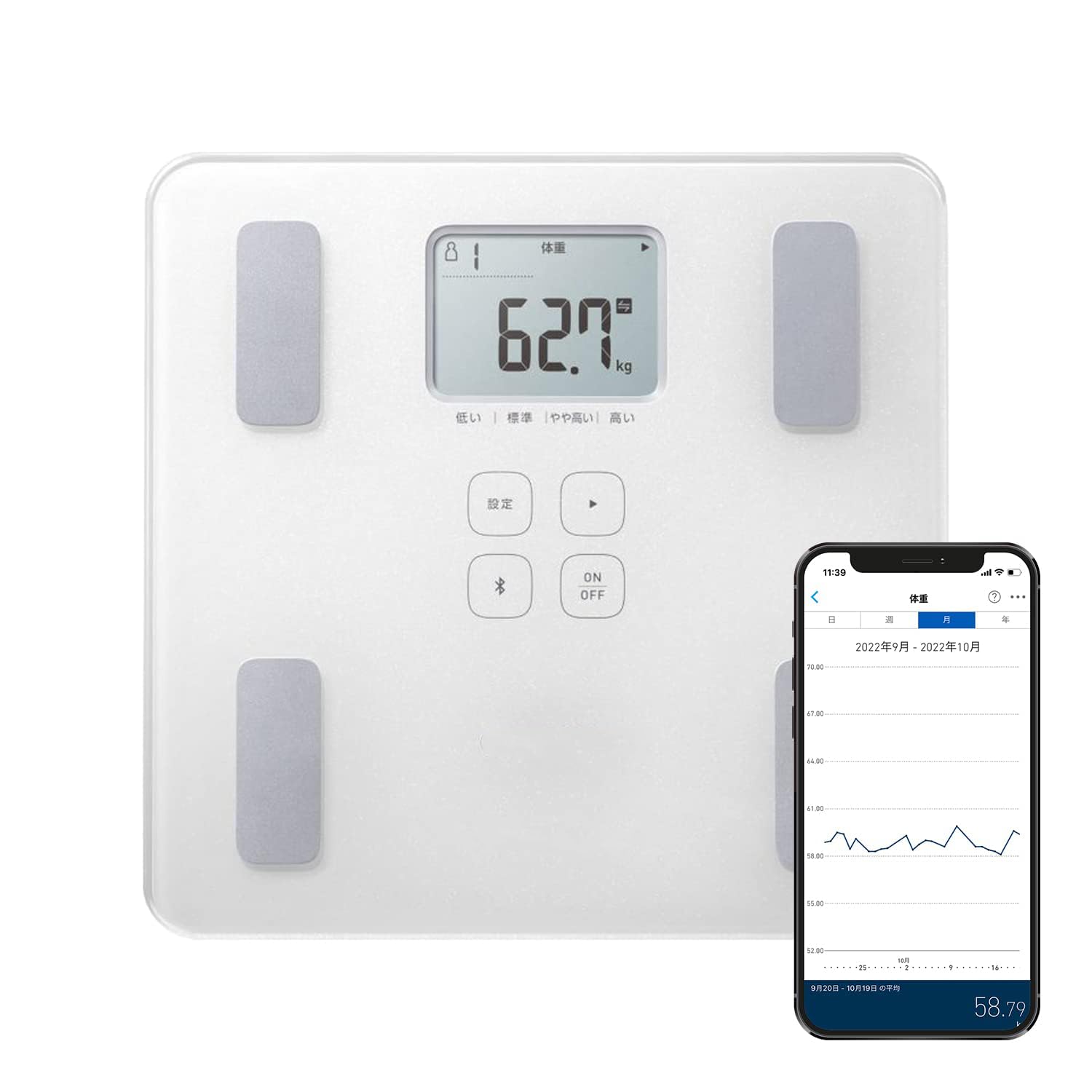 オムロン 体重 体組成計 HBF-230T-SW スマホ連動 体脂肪率 BMI 楽天市場】オムロン OMRON 公式 体重体組成計 デジタル HBF-230T