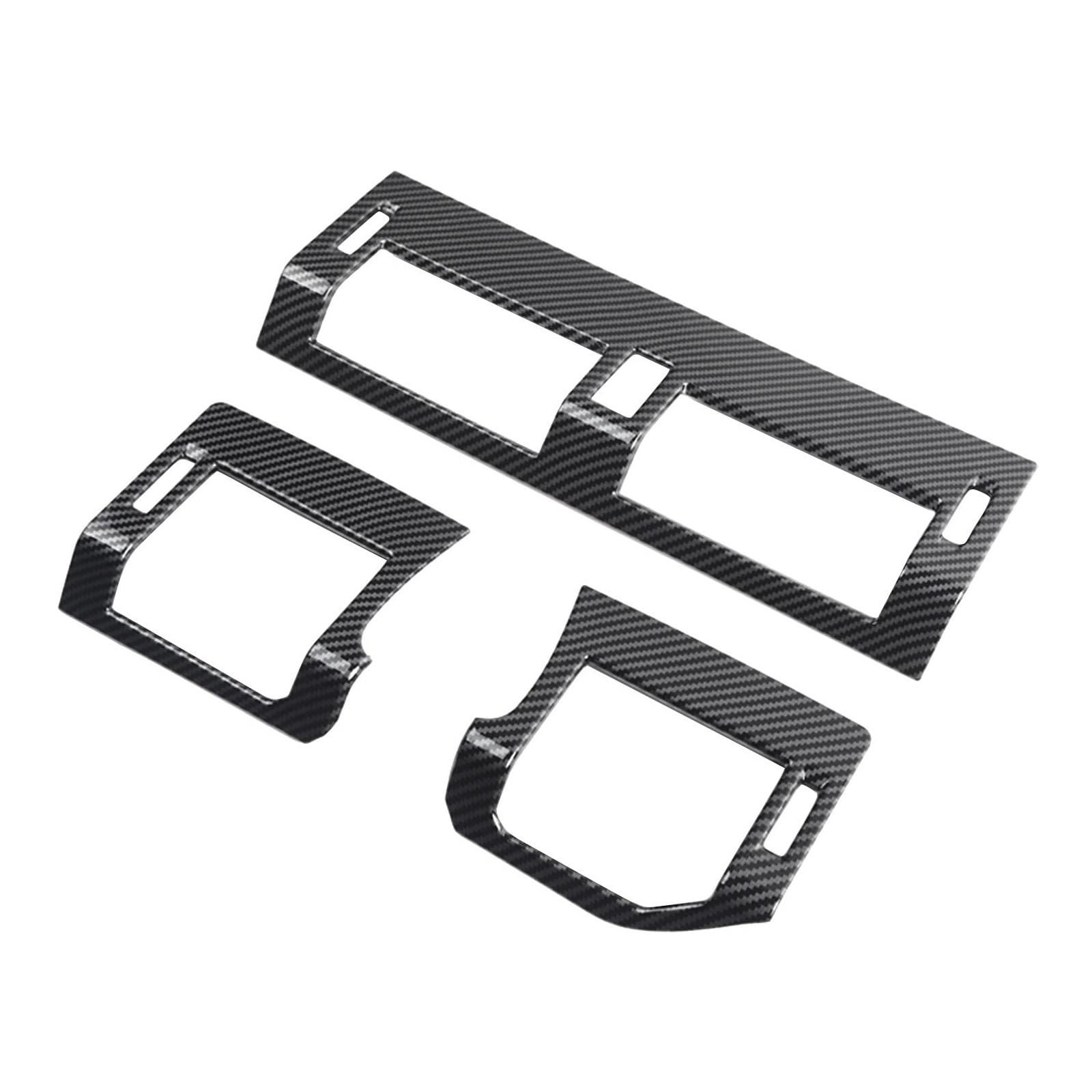 Molduras Interiores Para Land Para Rover Para Defender 110 2020 2021 2022 2023 Embellecedor Cubierta Aire Acondicionado Lateral Accesorios Volante Izquierda Consola Trasera Cubierta(Carbon Fiber look)