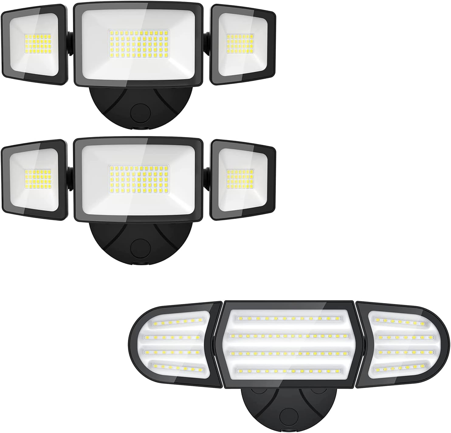 Olafus 2 Pack LED Security Lights 5500LM and 80W Flood Lights Outdoor