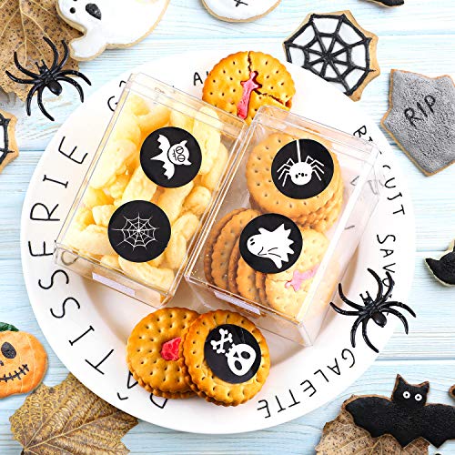 100 Pieces Halloween Stickers Round Seal Label Stickers Assorted Pumpkin Skull Bat Ghost Pattern Stickers For Halloween Party Decoration (Basic Style) #TOP1