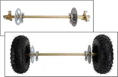 Miniatura 3 de Bruce & Shark Kit completo de cubo de rueda trasera de 29 pulgadas para Go Kart Quad Trike Drift Bikes Go Kart ruedas go kart kit de eje trasero