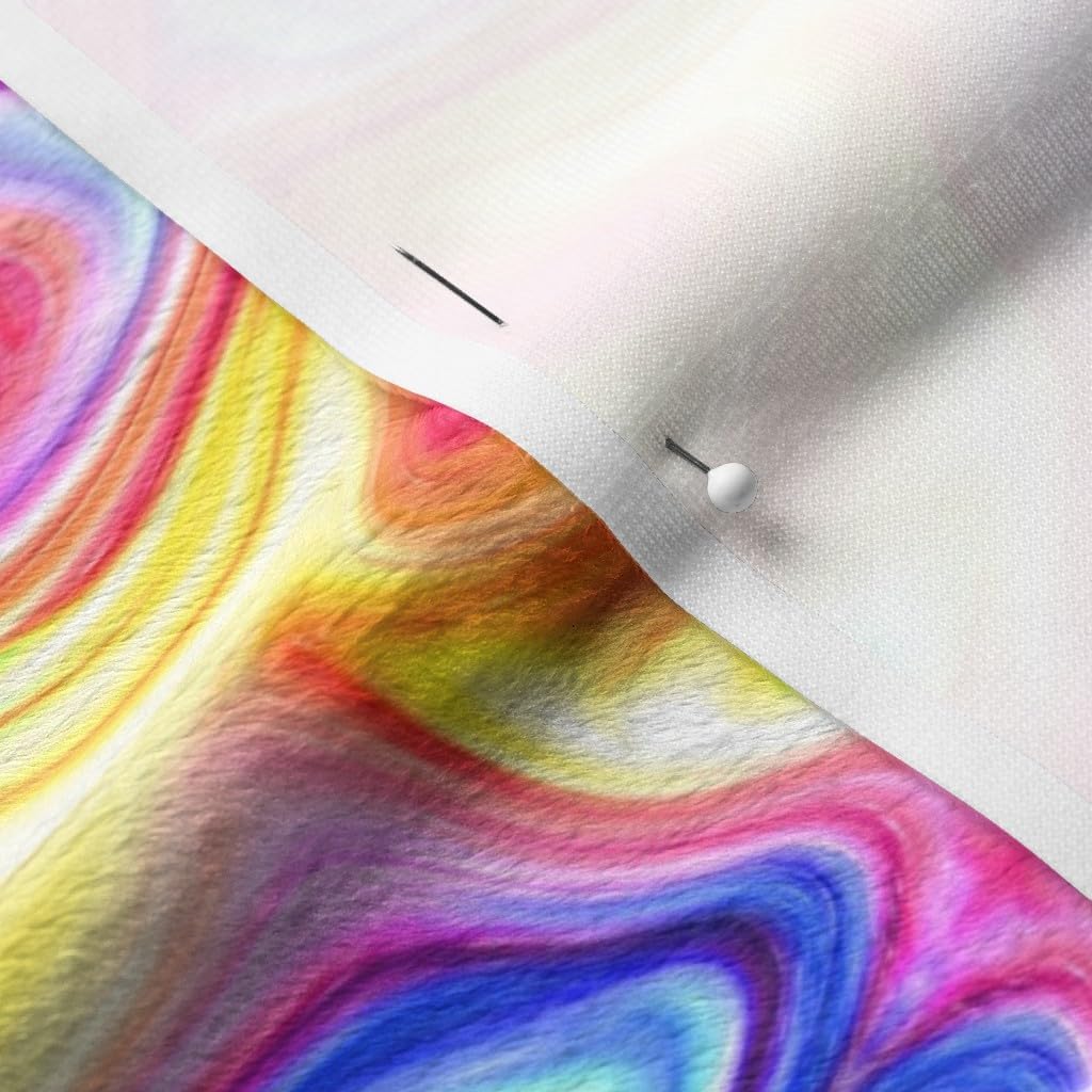Spoonflower Fabric - Rainbow Psychedelic Jewel Bright Fun Kids Swirl Printed on Minky Fabric by The Yard - Sewing Baby Blankets Quilt Backing Plush