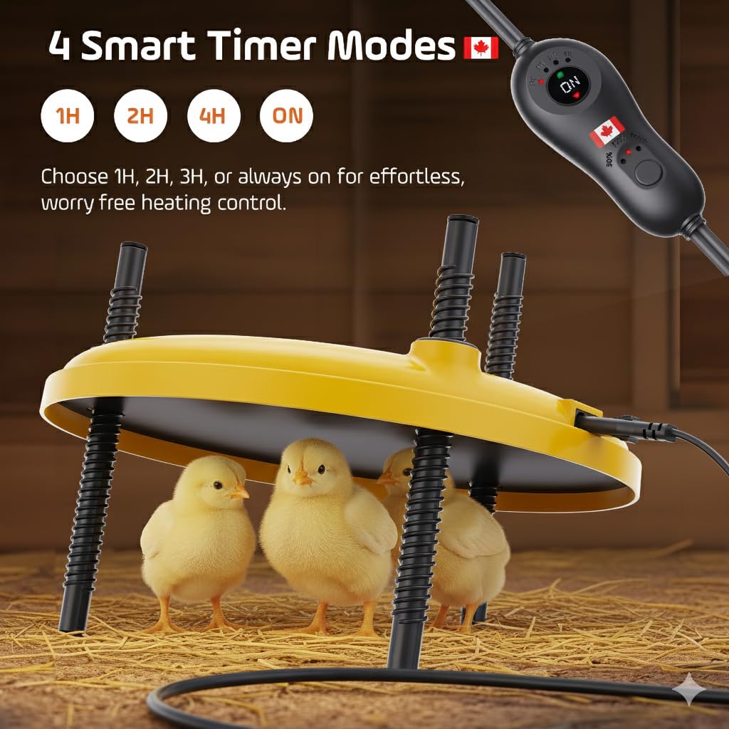 Brooder-Chick Brooder, Chicken Coop Heater 35W 12"x12" Adjustable Heating Plate for Baby Chicks, Safe and Energy-Efficient Brooder Heater for Poultry and Ducklings — view 6