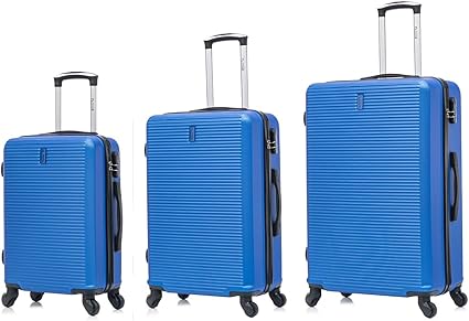Set Maletas Rígidas 3 Piezas | Cabina + Mediana + Grande | 55x35x25 cm + 65cm + 75cm | Juego de 3 Maletas | Azul