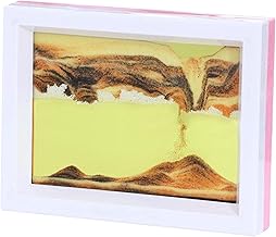 Arena móvil dinámica 3D, movimiento de arena que fluye Fotos, Liquid Sandscapes in Motion Display With Wood Frame, Relaxing Desktop Decor (6 Colores opcional) Zebroau