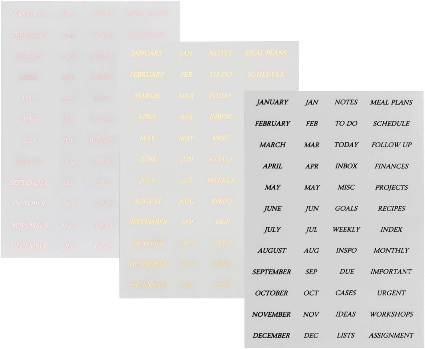 Planner Date Stickers Adhesive Tabs Monthly Index Tab 3